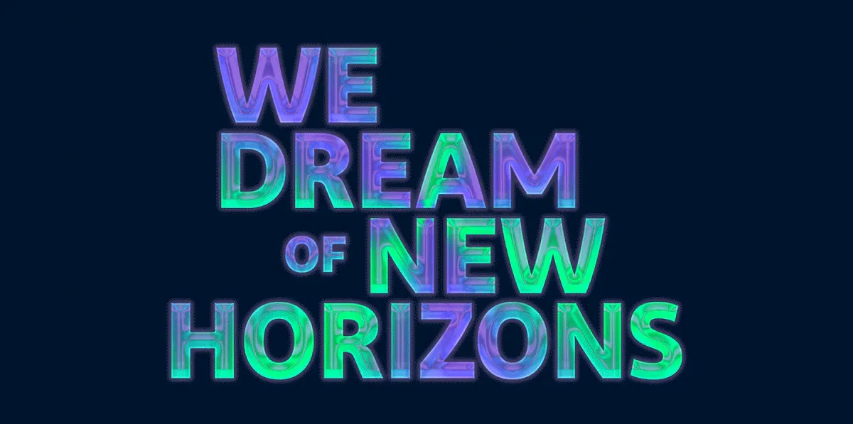 “We Dream of New Horizons” Noor Riyadh 2022 theme typography