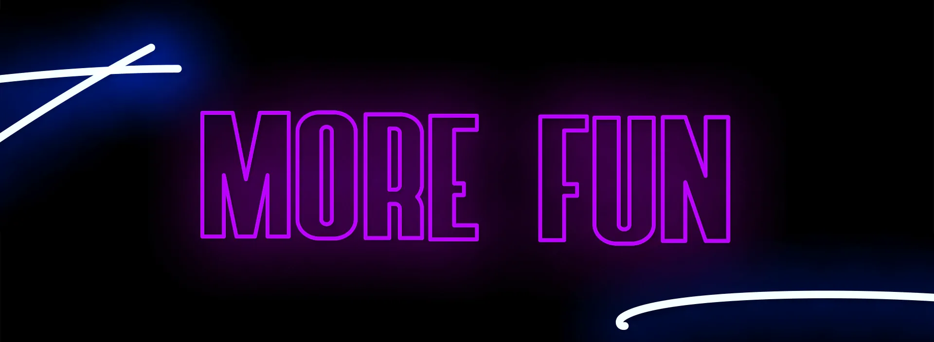 Neon “More Fun” animated title